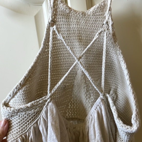 Free People Beige Road Trip Tank Top Sz Small - Picture 4 of 5